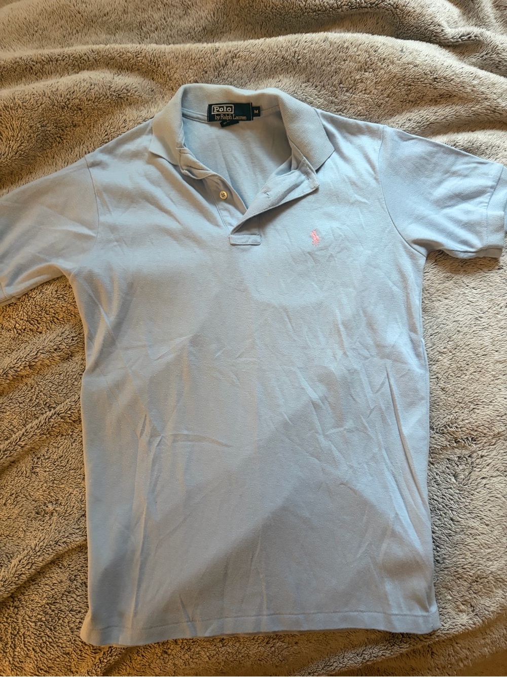 Polo by Ralph Lauren Pale Blue Short-Sleeve Piqué Polo